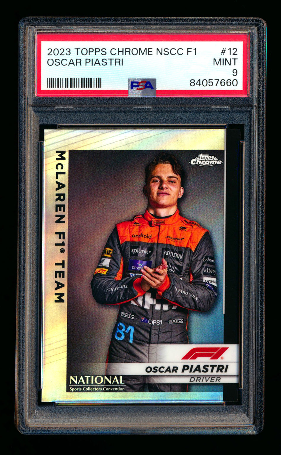 2023 Topps Chrome NSCC F1 #F1-12 Oscar Piastri RC Refractor PSA 9 ** (SOLD - $349.00 - 5/23/2025) **