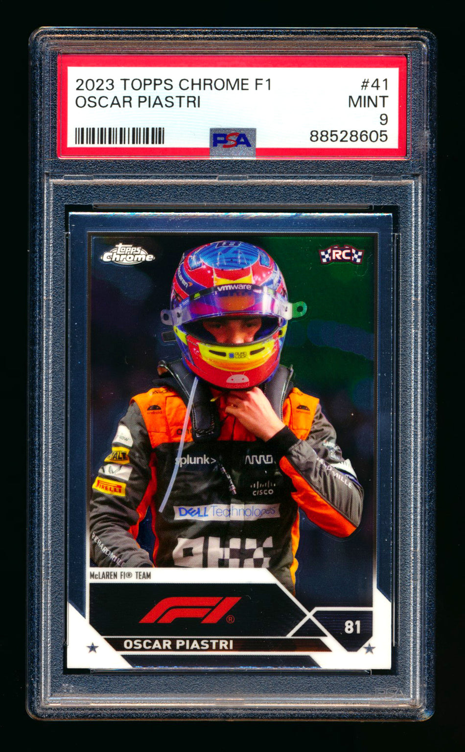 2023 Topps Chrome F1 #41 Oscar Piastri RC PSA 9 ** (SOLD - $29.00 - 6/12/2025) **