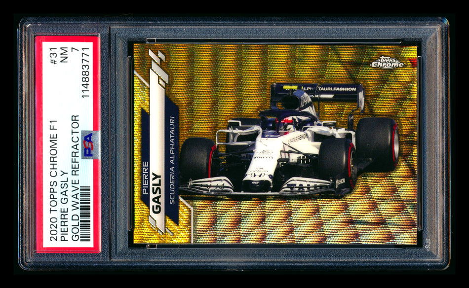 2020 Topps Chrome F1 #31 Pierre Gasly RC Gold Wave Refractor #37/50 PSA 7 ** (SOLD eBay - $45.00 - 6/14/2026) **