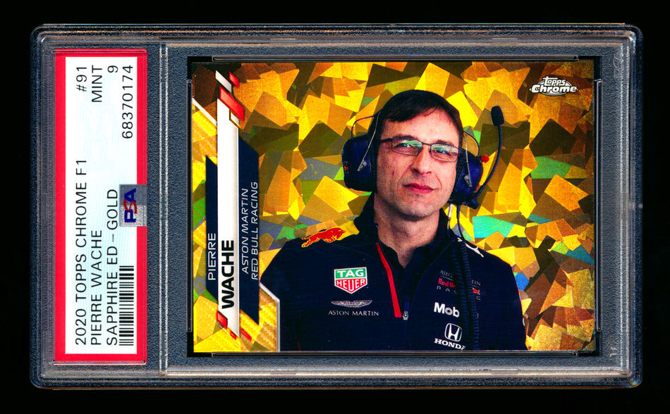 2020 Topps Chrome Sapphire F1 #91 Pierre Wache RC Gold Refractor #48/50 PSA 9 ** (SOLD eBay - $39.00 - 3/16/2025) **