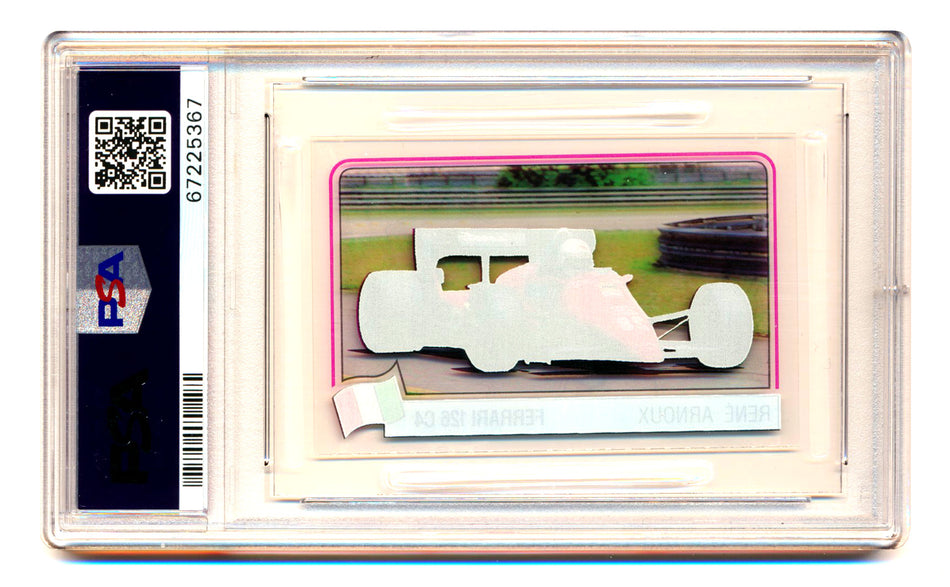 1984 Panini F1 Grand Prix Rene Arnoux Scratch N' Play Car PSA 6