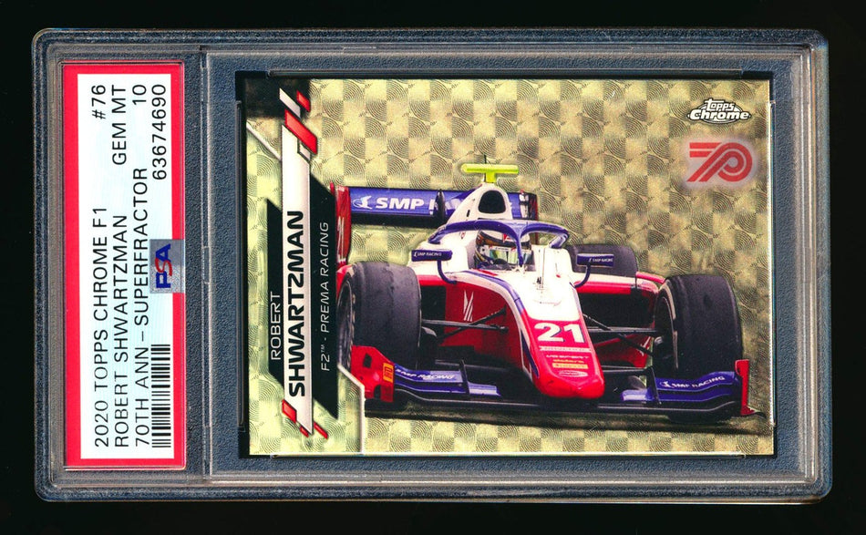 2020 Topps Chrome F1 #76 Robert Shwartzman RC 70th Anniversary Superfractor PSA 10 Gem Mint ** (SOLD eBay - $695.00 - 1/2/2025) **