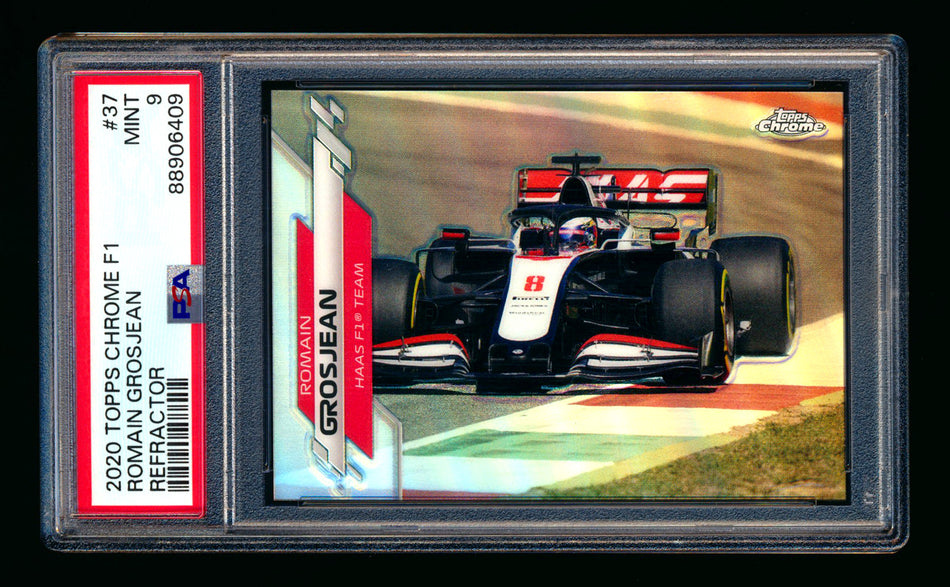 2020 Topps Chrome F1 #37 Romain Grosjean RC Refractor PSA 9 ** (SOLD eBay - $25.00 - 10/5/2025) **