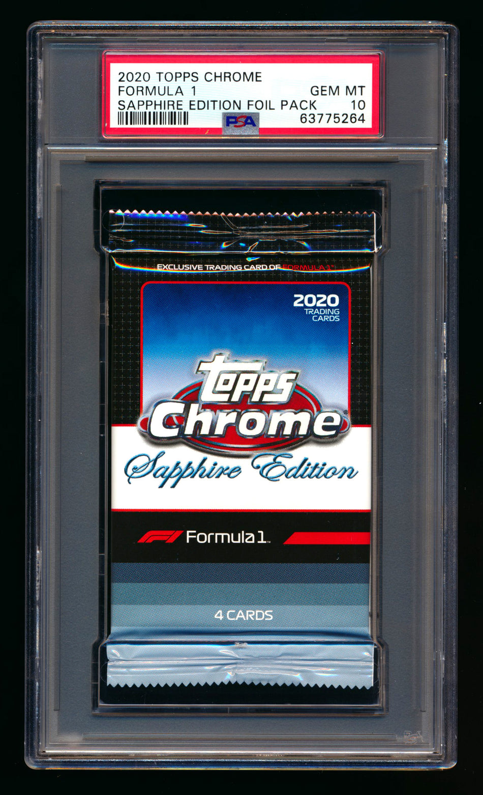 2020 Topps Chrome Sapphire F1 Foil Pack PSA 10 ** (SOLD - $700.00 - 2/28/2025) **