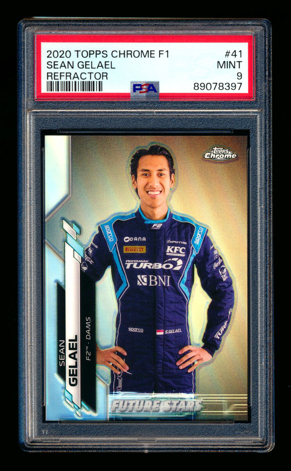 2020 Topps Chrome F1 #41 Sean Gelael RC Refractor PSA 9