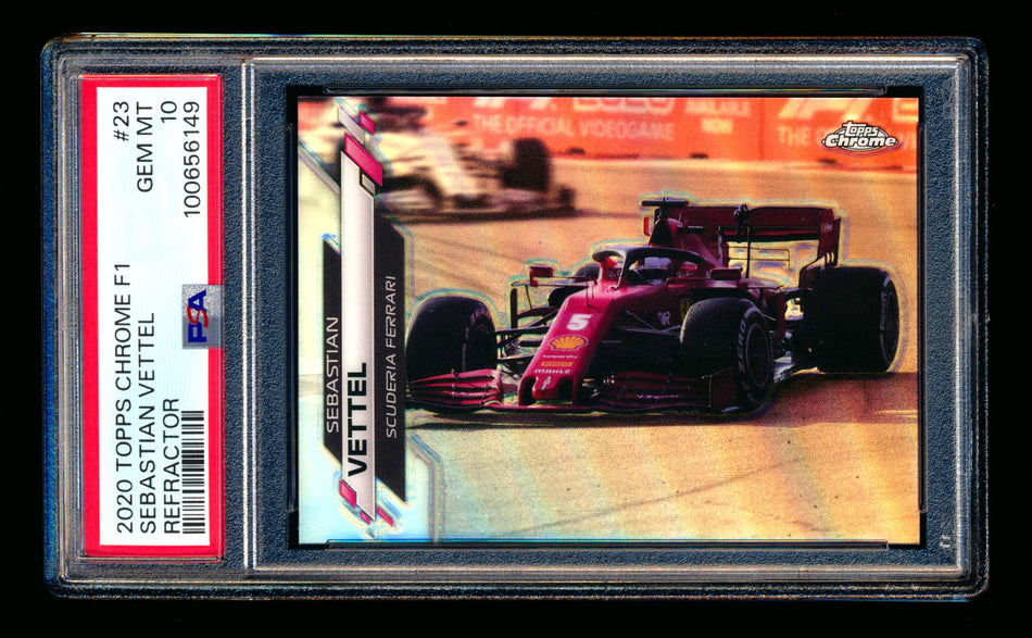 2020 Topps Chrome F1 #23 Sebastian Vettel RC Refractor PSA 10