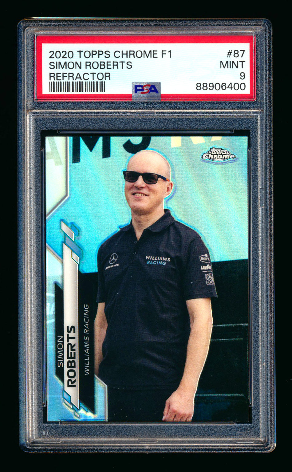 2020 Topps Chrome F1 #87 Simon Roberts RC Refractor PSA 9