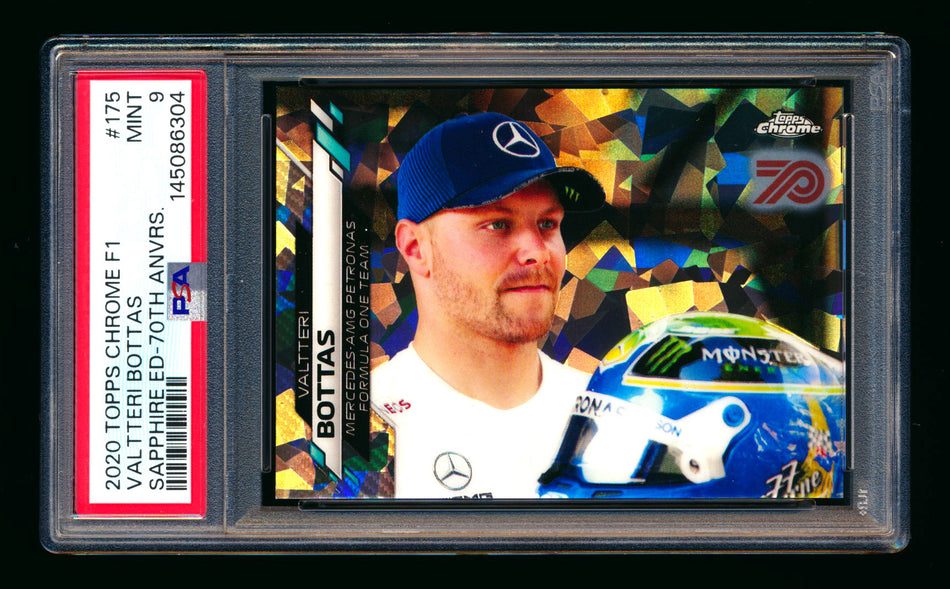 2020 Topps Chrome Sapphire F1 #175 Valtteri Bottas RC 70th Silver Refractor #14/70 PSA 9 ** (SOLD - $59.00 - 4/24/2026) **
