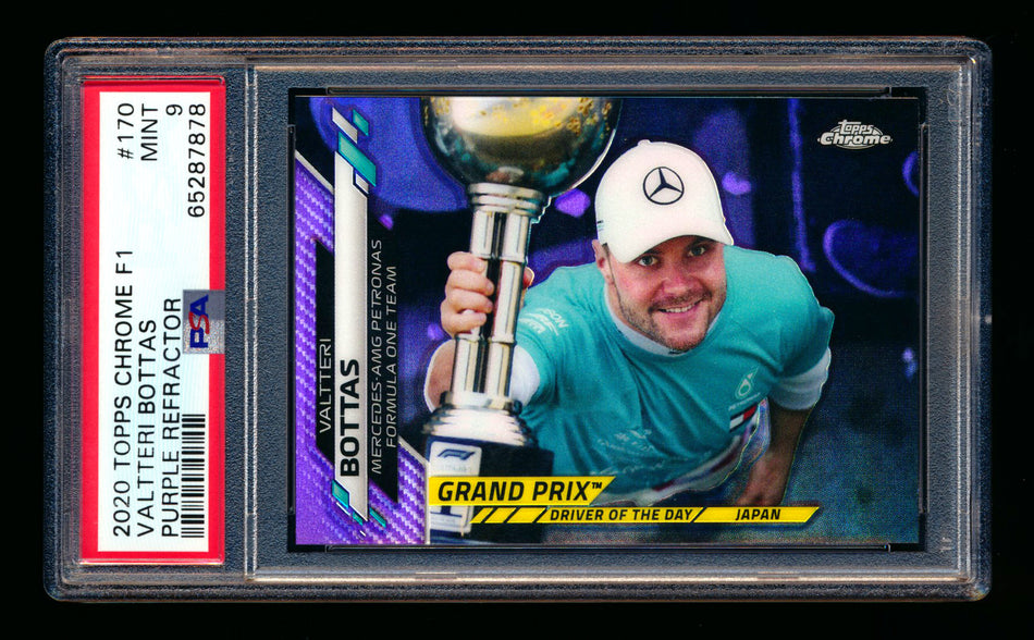 2020 Topps Chrome F1 #170 Valtteri Bottas RC Purple Refractor #322/399 PSA 9 ** (SOLD - $19.00 - 10/23/2024) **