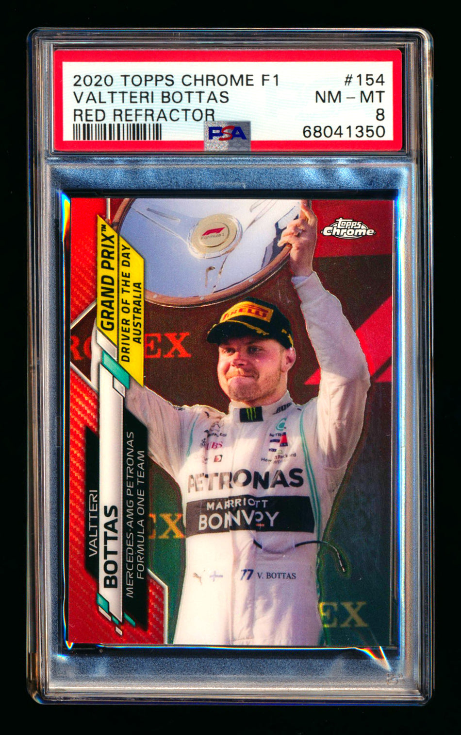 2020 Topps Chrome F1 #154 Valtteri Bottas RC Red Refractor #1/5 PSA 8 ** (SOLD - $195.00 - 10/23/2024) **