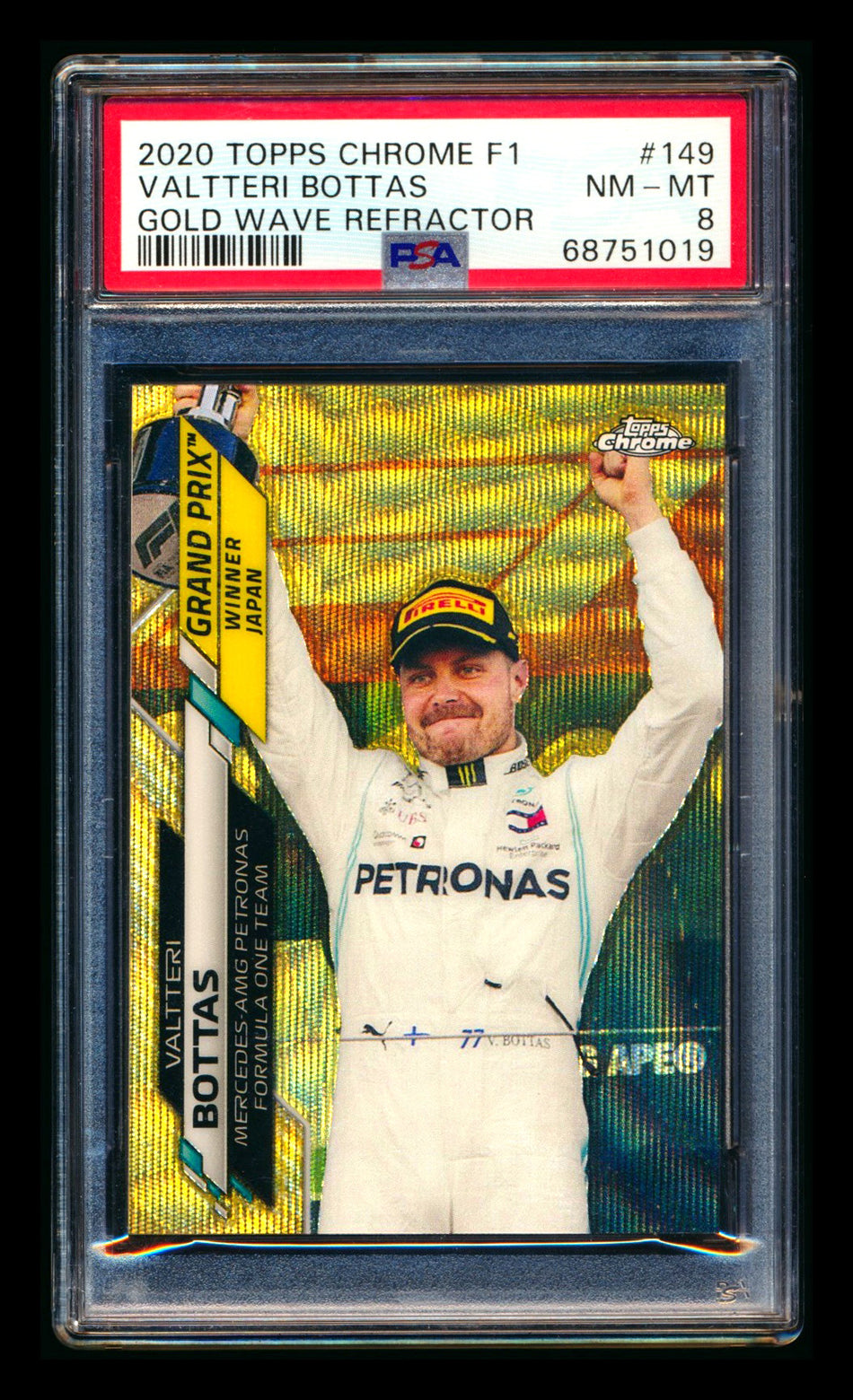 2020 Topps Chrome F1 #149 Valtteri Bottas RC Gold Wave Refractor #29/50 PSA 8 ** (SOLD eBay - $59.00 - 6/14/2026) **