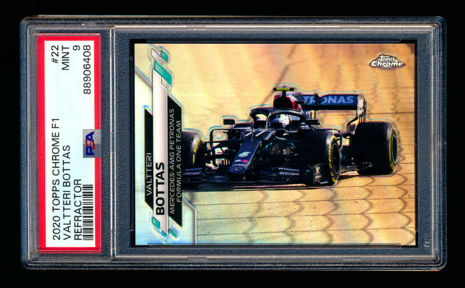 2020 Topps Chrome F1 #22 Valtteri Bottas RC Refractor PSA 9 ** (SOLD eBay - $25.00 - 9/29/2025) **