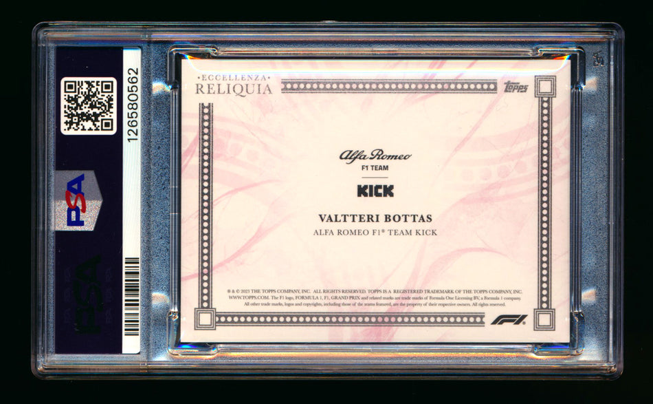 2023 Topps Eccellenza F1 Reliquia Valtteri Bottas Red Parallel Patch #03/10 PSA 10