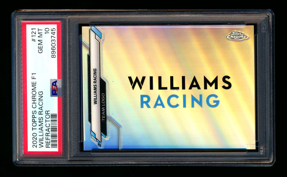 2020 Topps Chrome F1 #121 Williams Racing Team Logo RC Refractor PSA 10 ** (SOLD eBay - $99.00 - 12/26/2024) **